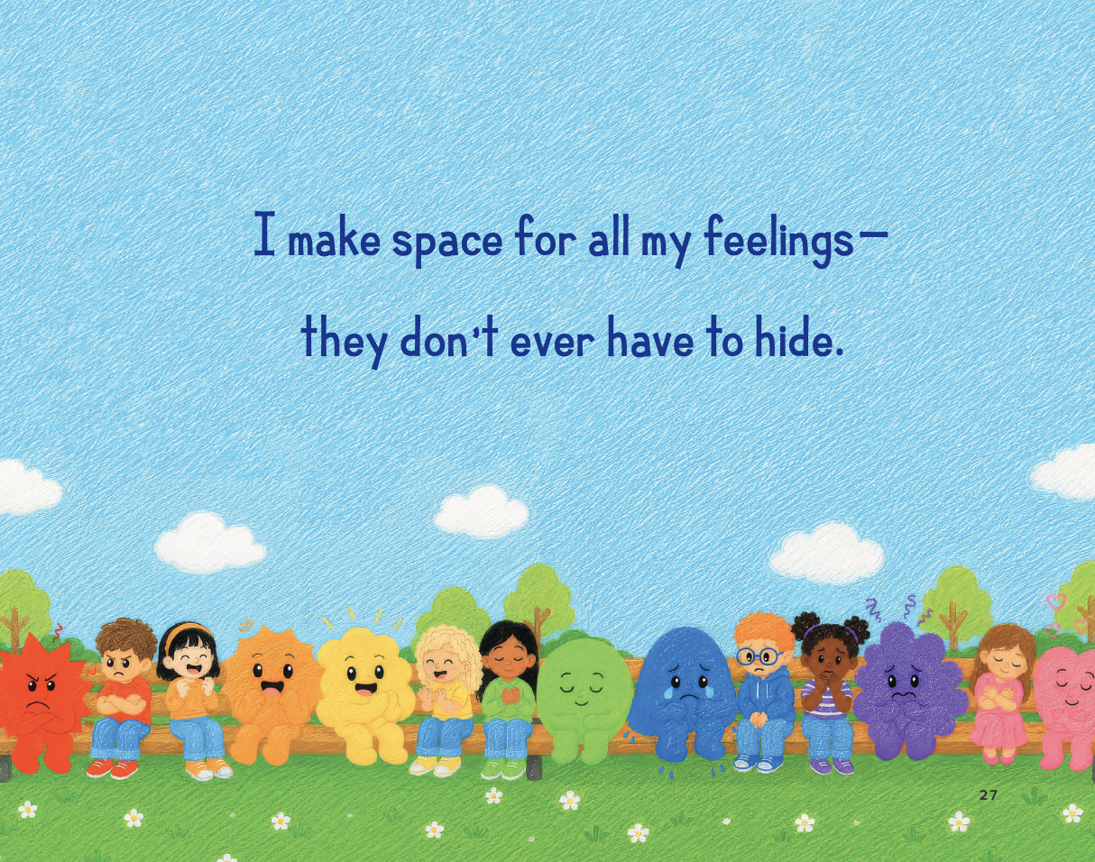 Interior page: I make space for all my feelings — they don't ever have to hide.